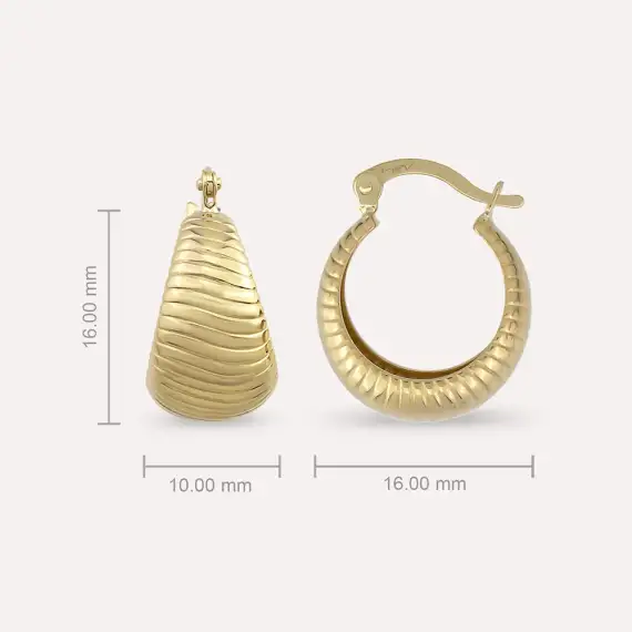 Mayla Mini Yellow Gold Hoop Earring - 2