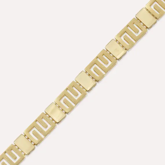 Mazel II Sarı Altın Bileklik - 3