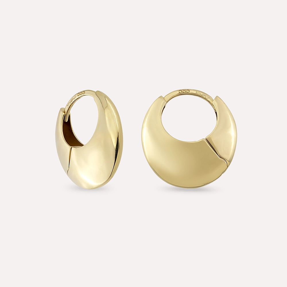 Medisa Yellow Gold Hoop Earring - 1