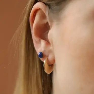 Medisa Yellow Gold Hoop Earring - Nev Jewellery (1)