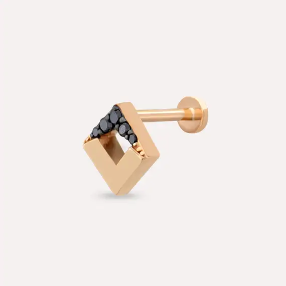 Meja Black Diamond Rose Gold Piercing - 1