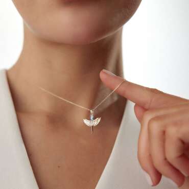 Melek Taşlı Kolye - NEV JEWELLERY (1)