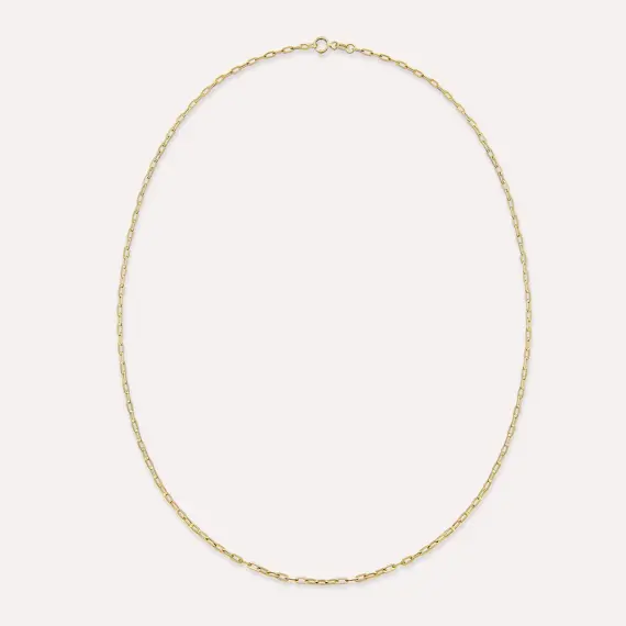 Midi Paperclip Yellow Gold Chain - 1