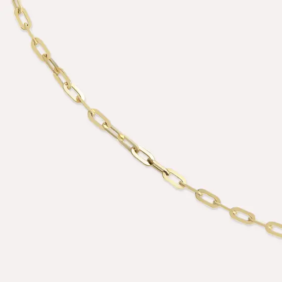 Midi Paperclip Yellow Gold Chain - 3