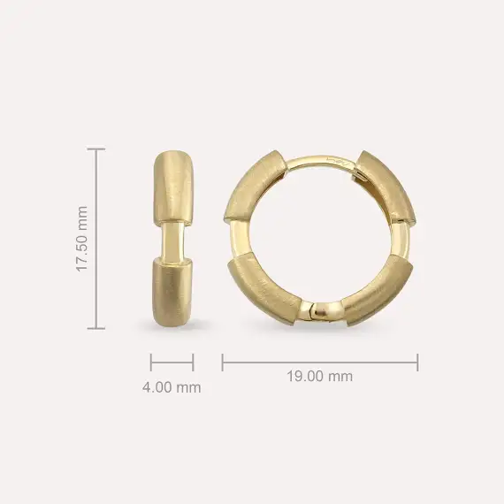 Mild II Yellow Gold Hoop Earring - 3