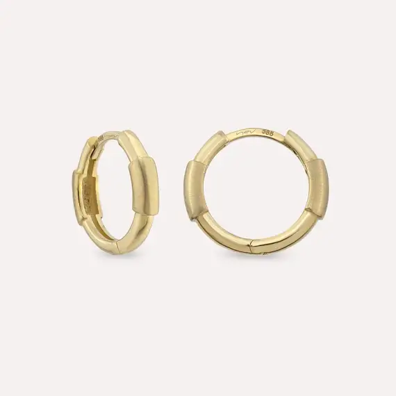 Mild Yellow Gold Hoop Earring - 1