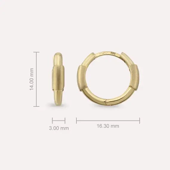 Mild Yellow Gold Hoop Earring - 3