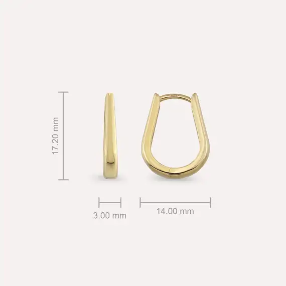 Mina Yellow Gold Earring - 3