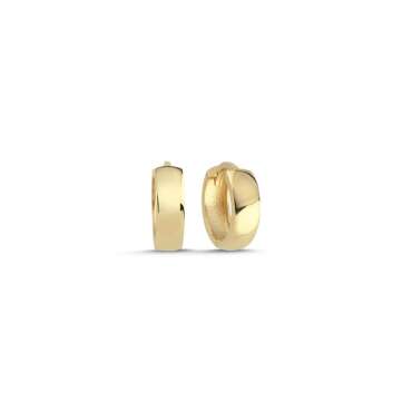 Mini Boy Sade Oval Halka Küpe (1,1x1,1 cm 3 mm) - NEV JEWELLERY
