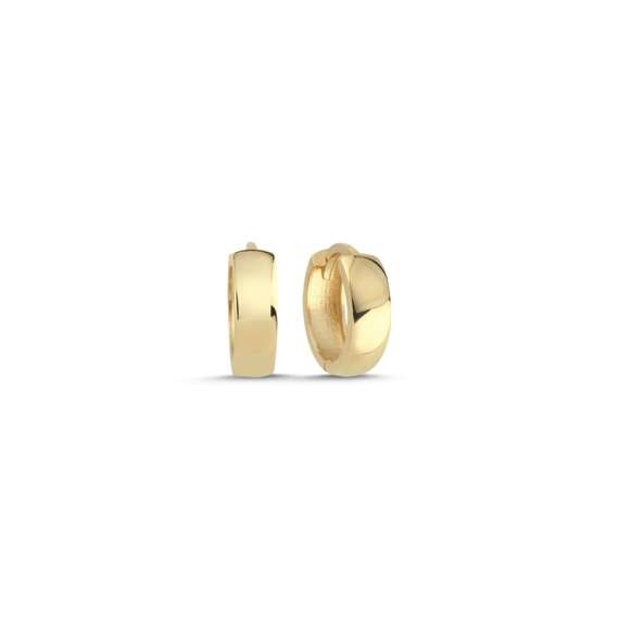 Mini Boy Sade Oval Halka Küpe (1,1x1,1 cm 3 mm) - 1