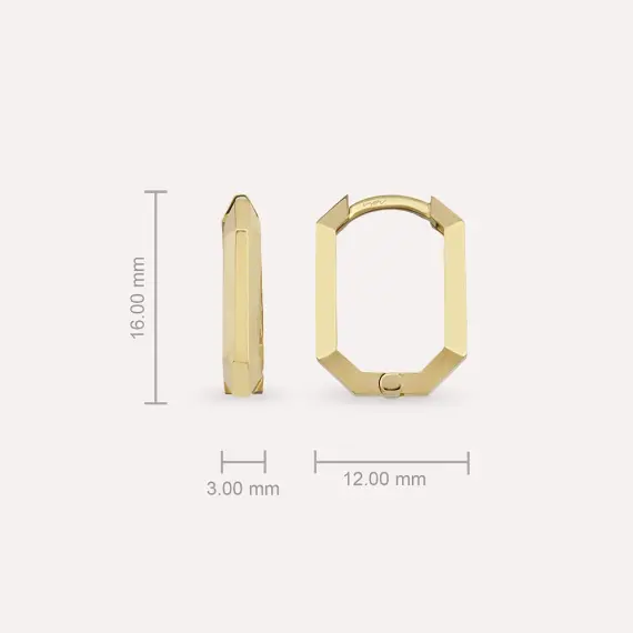 Mini Nooky Yellow Gold Hoop Earring - 3