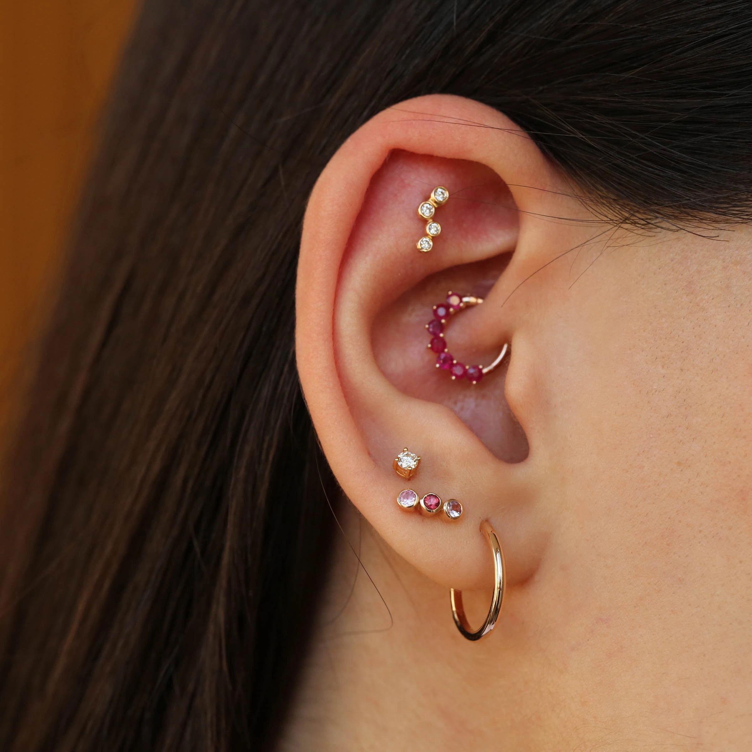 Mini Rose Gold Hoop Earring - Nev Jewellery (1)