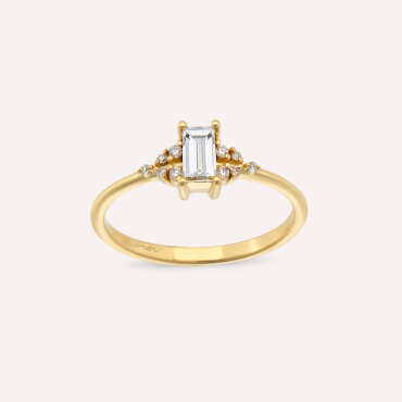 Miranda 0.34 CT Baguette Cut Diamond Yellow Gold Ring - Nev Jewellery (1)