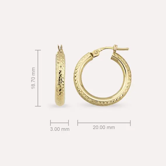 Missy Yellow Gold Hoop Earring - 3