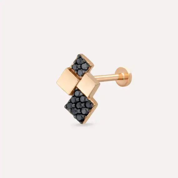 Mitis Black Diamond Rose Gold Piercing - 1