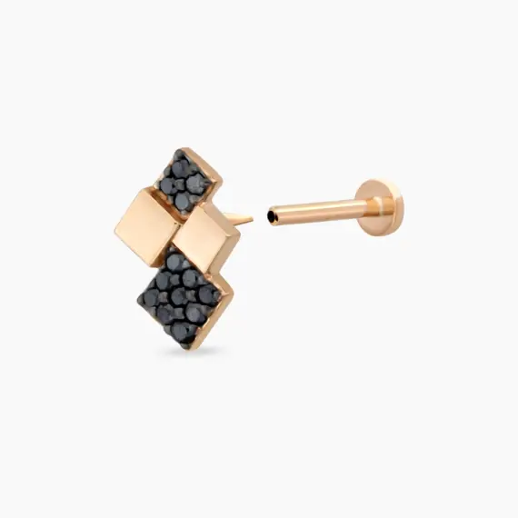 Mitis Black Diamond Rose Gold Piercing - 4