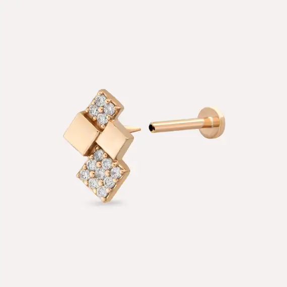 Mitis Diamond Rose Gold Piercing - 4