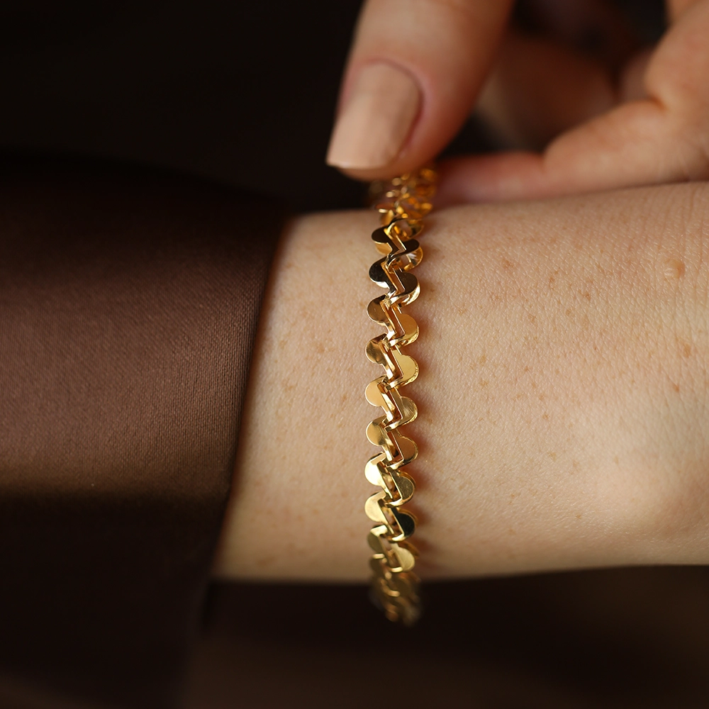 Nadra Yellow Gold Italian Bracelet - 1