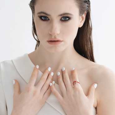 Naos Yakut ve Pırlanta Taşlı Kırmızı Mineli Yüzük - Nev Jewellery (1)