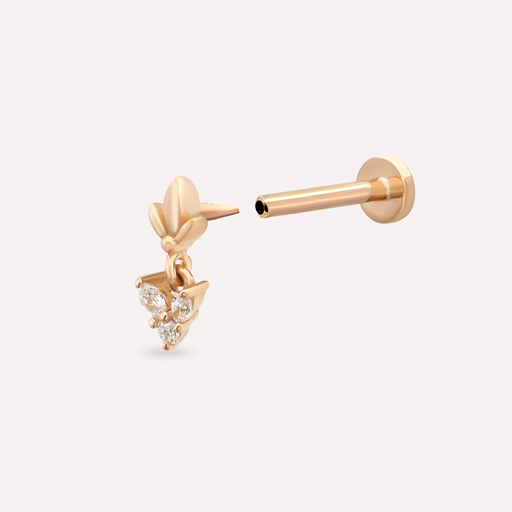 Navi Diamond Rose Gold Piercing - 3