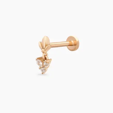 Navi Diamond Rose Gold Piercing - Nev Jewellery (1)
