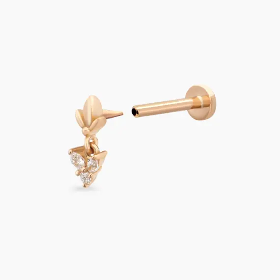 Navi Diamond Rose Gold Piercing - 3