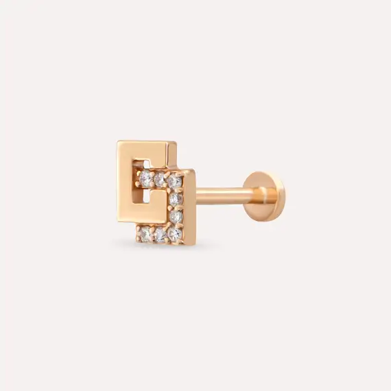 Nest Diamond Rose Gold Piercing - 1