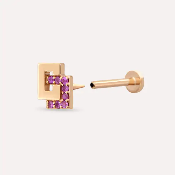 Nest Pink Sapphire Rose Gold Piercing - 6