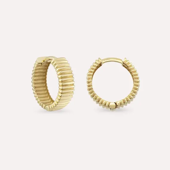 Nick Yellow Gold Hoop Earring - 1