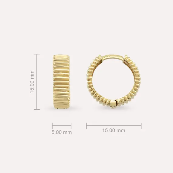 Nick Yellow Gold Hoop Earring - 2