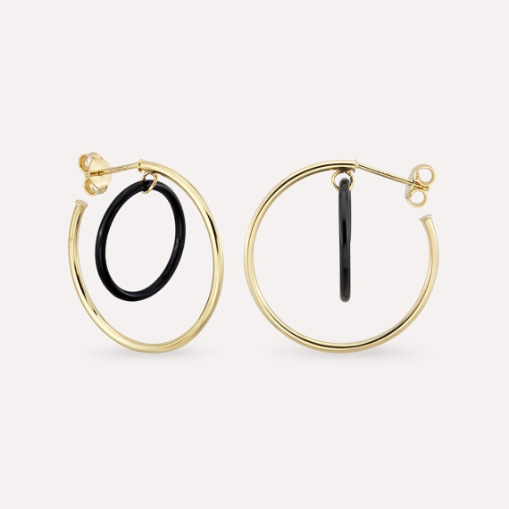 Nigel Yellow Gold Hoop Earring - Nev Jewellery