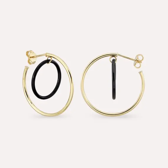 Nigel Yellow Gold Hoop Earring - 1