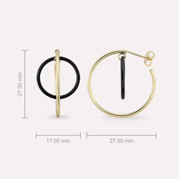 Nigel Yellow Gold Hoop Earring - 3