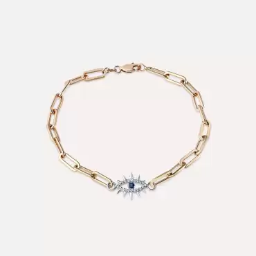 Nixie 0.14 CT Safir ve Pırlanta Taşlı Bileklik - Nev Jewellery (1)