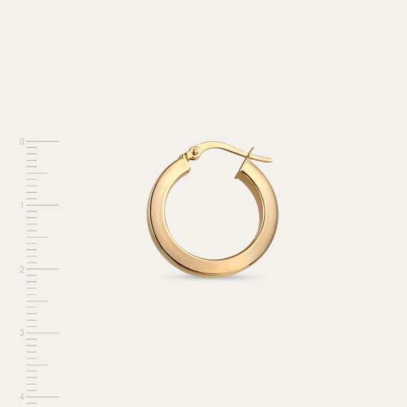 Noble Yellow Gold Hoop Earring - 5