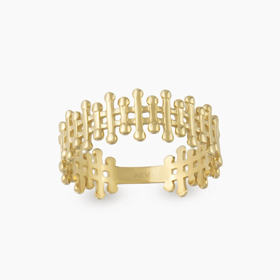 Nodus Sarı Altın Yüzük - Nev Jewellery