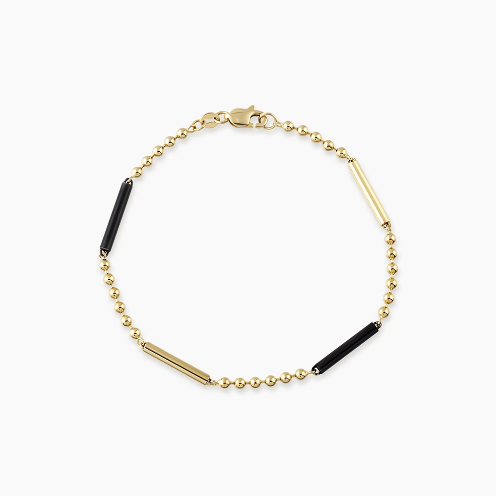 Noir Yellow Gold Italian Bracelet - Nev Jewellery (1)