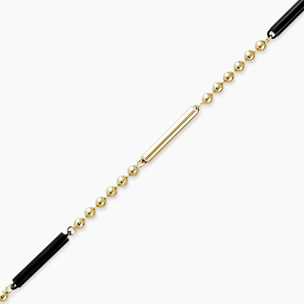 Noir Yellow Gold Italian Bracelet - 3