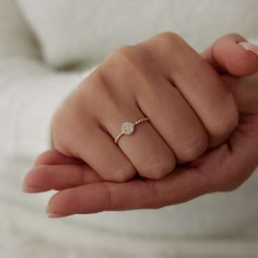 Nokta Tasarım Oval Taşlı Yüzük - NEV JEWELLERY (1)