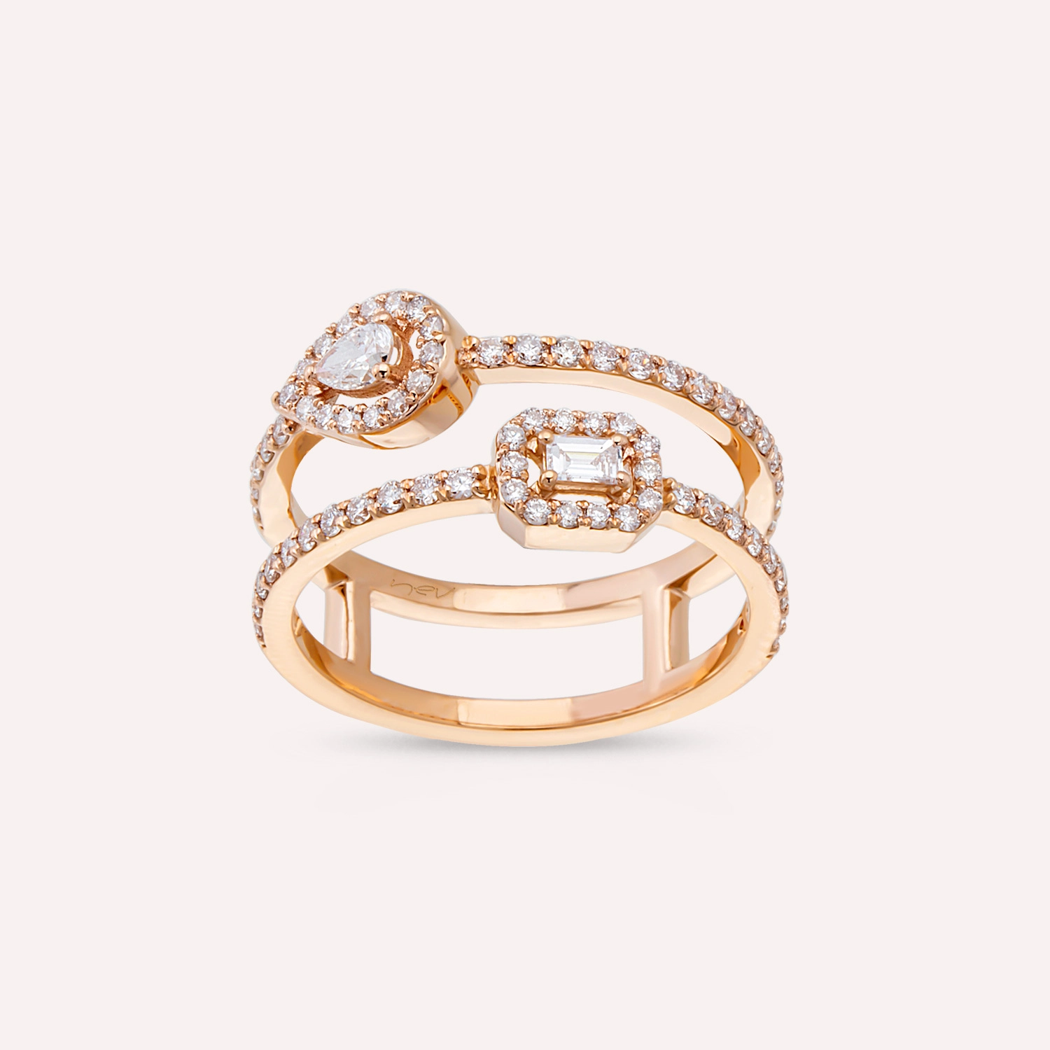 Nomia 0.64 CT Pırlanta Taşlı Rose Altın Yüzük - Nev Jewellery (1)