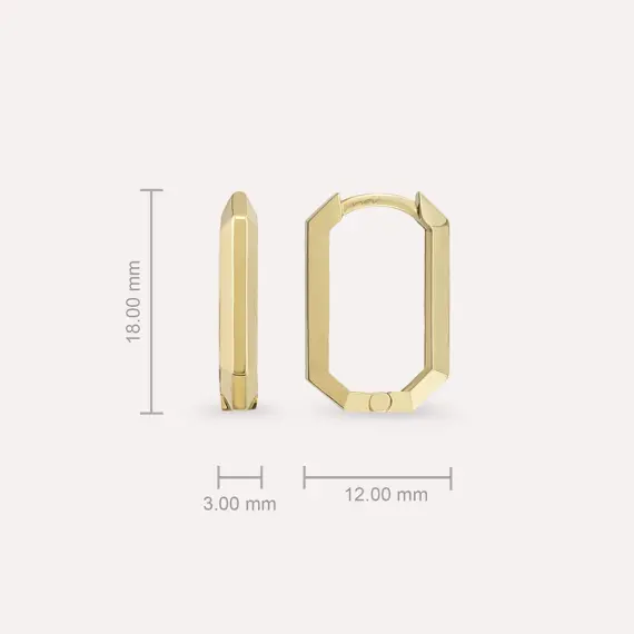 Nooky Yellow Gold Hoop Earring - 3