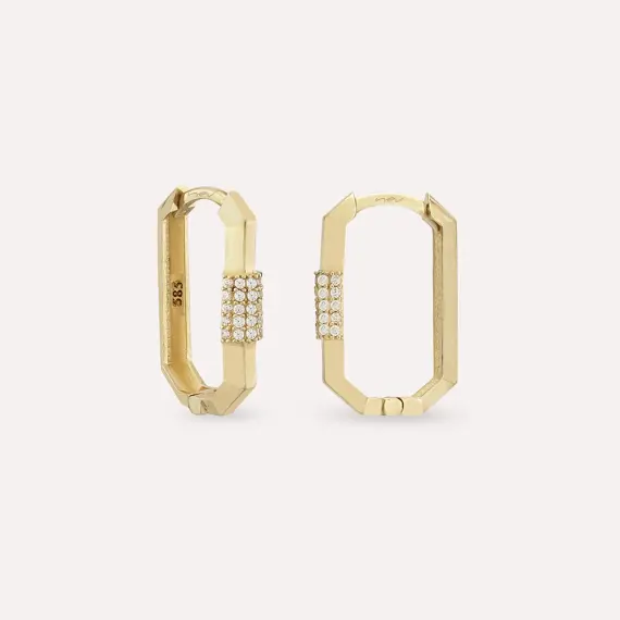 Nooky Yellow Gold Hoop Earring - 1