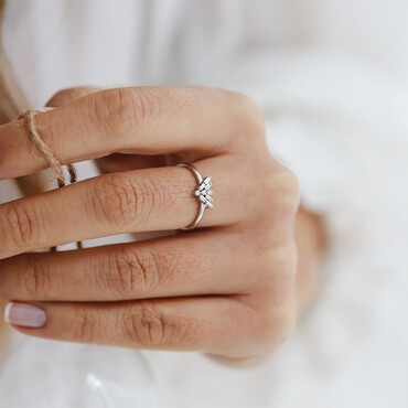 Nova 0.15 CT Baguette Cut Diamond White Gold Ring - Nev Jewellery (1)