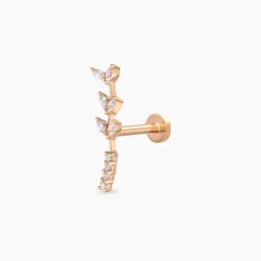 Olina Marquise Cut Diamond Rose Gold Piercing - Nev Jewellery (1)