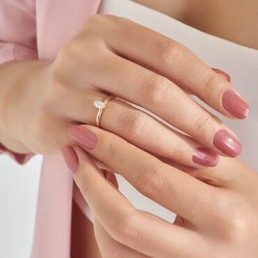 Olivia 0.34 CT Marquise Cut Diamond Solitaire Ring - Nev Jewellery (1)