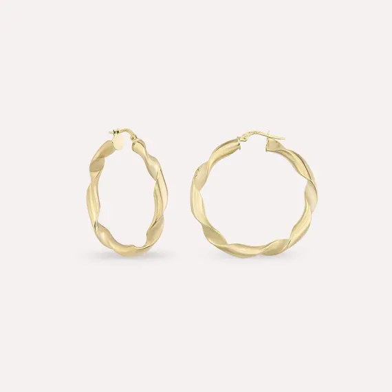 Ondra L Yellow Hoop Earring - 1
