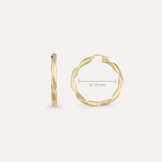 Ondra L Yellow Hoop Earring - 3