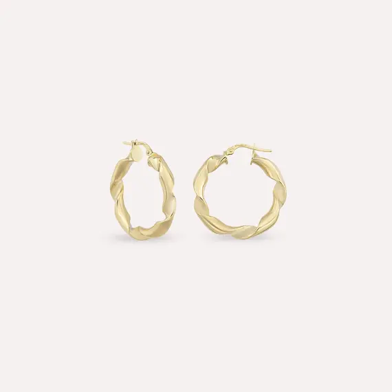 Ondra M Yellow Hoop Earring - 1