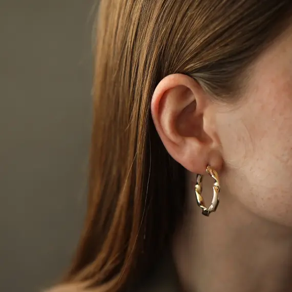 Ondra M Yellow Hoop Earring - 2