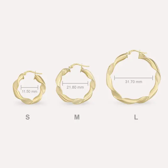 Ondra M Yellow Hoop Earring - 5